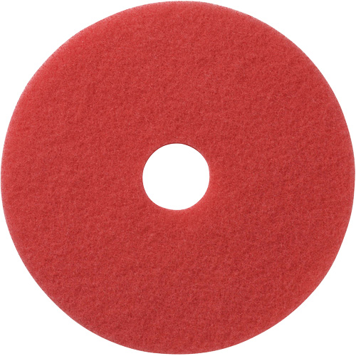 Tampons &agrave; lustrer pour planchers, 12", Lustrage, Rouge NTL Industrial