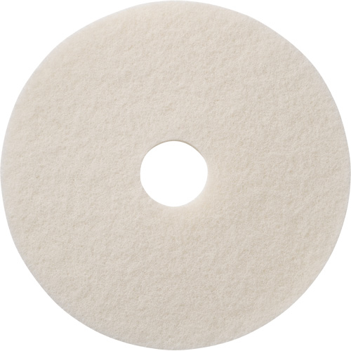Tampons &agrave; polir pour planchers, 12", Polissage, Blanc NTL Industrial