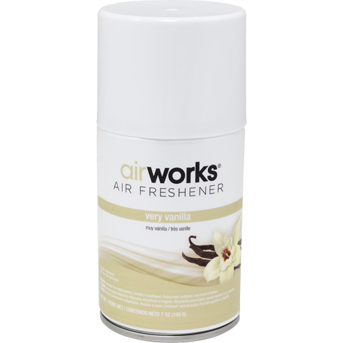 AirWorks&reg; Metered Air Fresheners, Very Vanilla, Aerosol Can NTL Industrial
