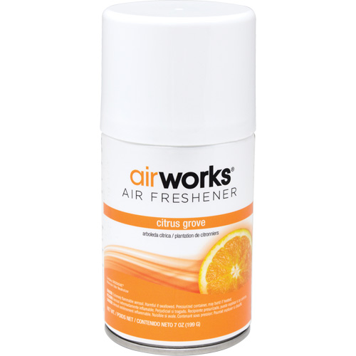 AirWorks&reg; Metered Air Fresheners, Citrus Grove, Aerosol Can NTL Industrial