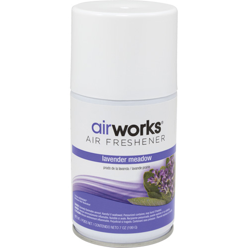 AirWorks&reg; Metered Air Fresheners, Lavender Meadow, Aerosol Can NTL Industrial