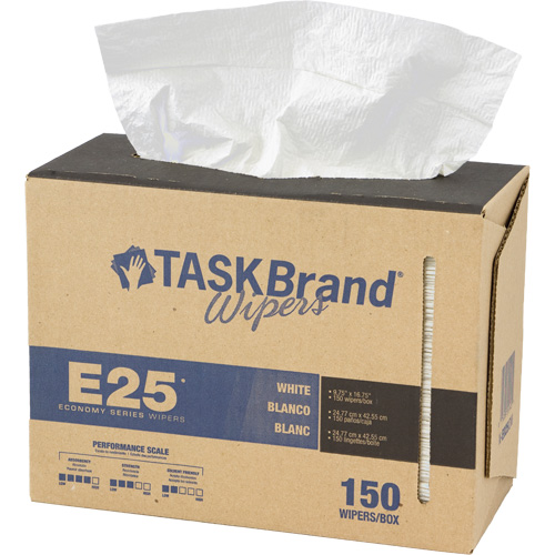 Essuie-tout &eacute;conomique &agrave; renfort tiss&eacute; TaskBrand E25, Tout usage, 16-3/4" lo x 9-3/4" la NTL Industrial