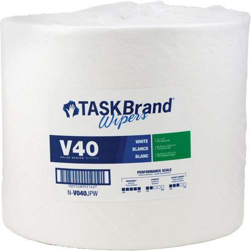Essuie-tout de s&eacute;rie de qualit&eacute; V40 TaskBrand, Tout usage, 13" lo x 12" la NTL Industrial