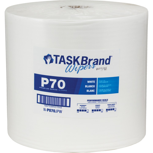 Chiffons de premi&egrave;re qualit&eacute; P70 TaskBrand, Robuste, 13" lo x 12" la NTL Industrial