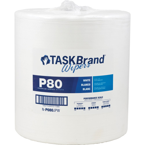 Chiffons de premi&egrave;re qualit&eacute; P80 TaskBrand, Robuste, 13" lo x 12" la NTL Industrial