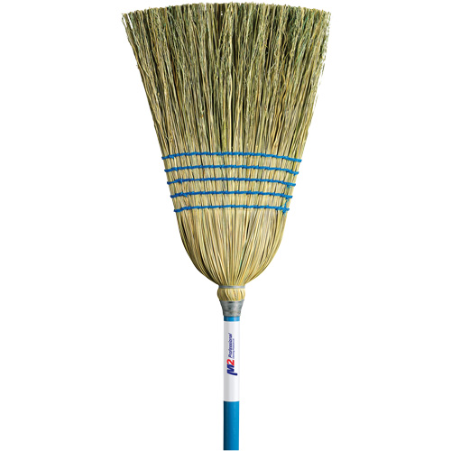 Balai de paille &agrave; usage l&eacute;ger pour int&eacute;rieur/ext&eacute;rieur, Cinq cordes, Manche Bois NTL Industrial