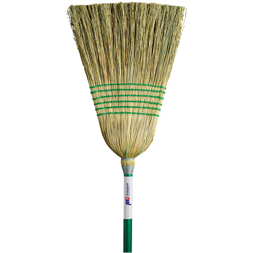 Light-Duty Corn Broom, 6-String, Wood Handle NTL Industrial