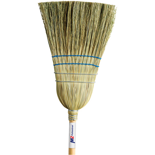 Heavy-Duty Corn Broom, 2-String, Wood Handle NTL Industrial