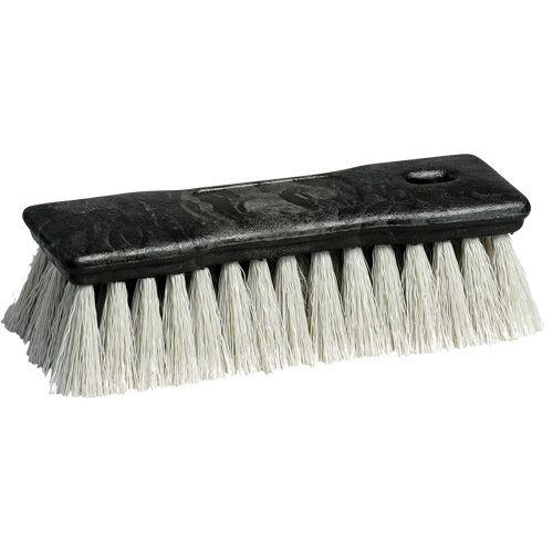 Ergonomic Pointed Hand Brush, 8" L, Polyester Bristles, Beige NTL Industrial