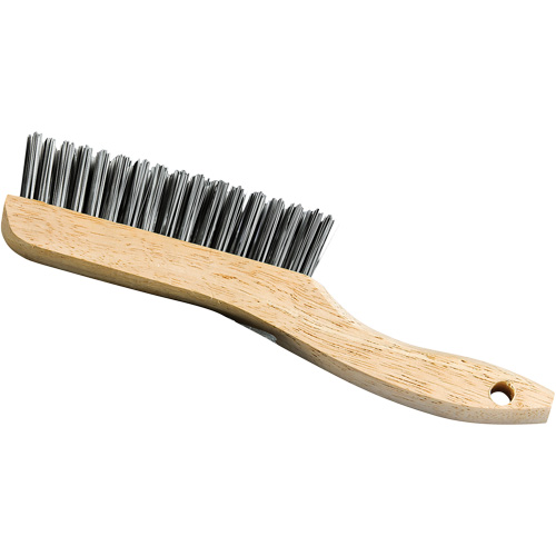 Shoe Handle Scratch Brush, Steel, 4 x 16 Wire Rows, 9-3/4" Long NTL Industrial
