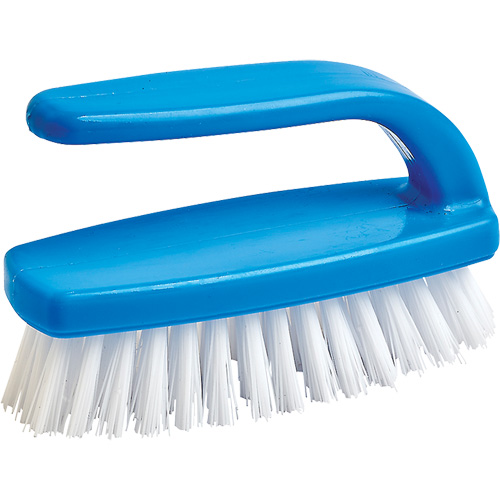 Nail Cleaning Brush, 4" L, Synthetic Bristles, Blue/White NTL Industrial