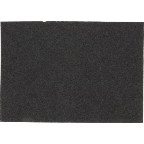 Tampon pour planchers, 14" x 28", D&eacute;capant, Noir NTL Industrial