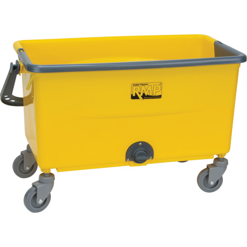 Microfibre Mop Bucket & Wringer, Strainer, 11 US Gal. (44 Quart), Yellow NTL Industrial