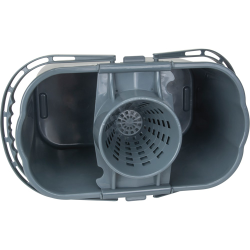 Mop Pail & Wringer, Strainer, 3.75 US Gal.(15 Quart), Grey NTL Industrial