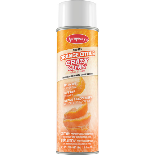 Nettoyant &agrave; l'ar&ocirc;me d'oranges Crazy Clean, 19 oz liq., Canette a&eacute;rosol NTL Industrial