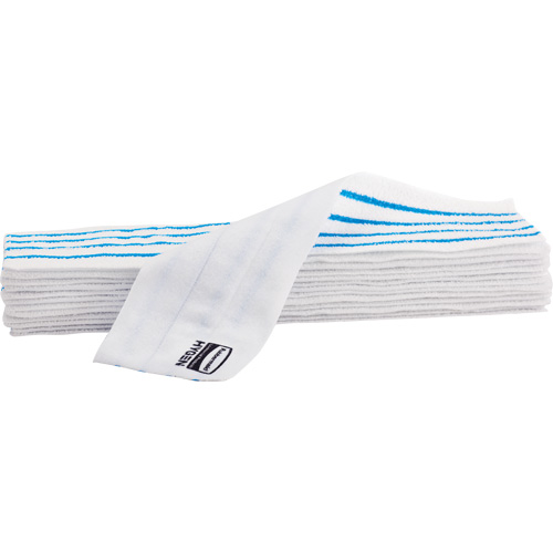 Disposable Mop Pad, Hook and Loop Style, Microfibre, 18" L x 4" W NTL Industrial