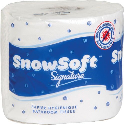 Papier hygi&eacute;nique de premi&egrave;re qualit&eacute; Snow Soft, 2 Pli, 600 Feuilles/Rouleu, Longueur 145', Blanc NTL Industrial