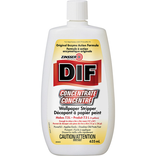 D&eacute;capant &agrave; papier peint en liquide concentr&eacute; Zinsser DIF, 635 ml, Bouteille NTL Industrial