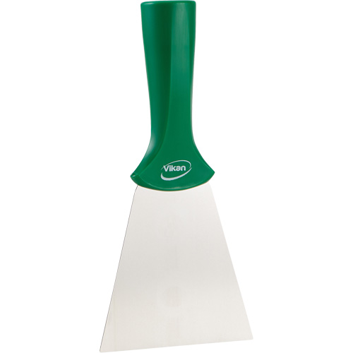 Handle-Mounted Stainless Steel Scraper, Green, 4" W x 8" L NTL Industrial