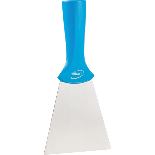 Handle-Mounted Stainless Steel Scraper, Blue, 4" W x 8" L NTL Industrial
