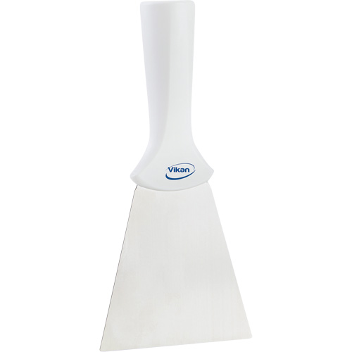 Handle-Mounted Stainless Steel Scraper, White, 4" W x 8" L NTL Industrial