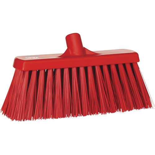 Balai-brosse robuste, Crins Ferme, 13", Polyester, Rouge NTL Industrial