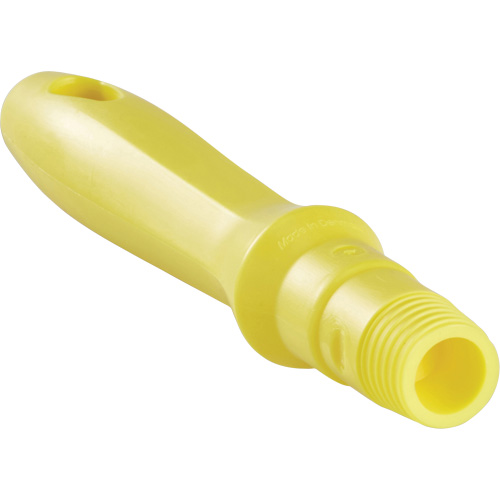 Mini Handle, Brush/Pad Holder/Scraper/Squeegee, Yellow, Standard, 6-1/4" L NTL Industrial