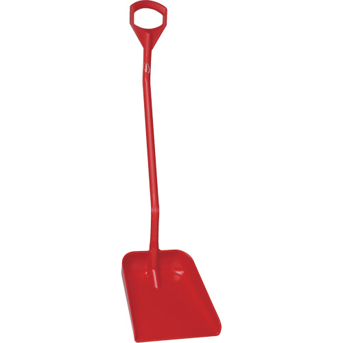 Pelle ergonomique &agrave; grande lame, Longueur de 51", Plastique, Rouge NTL Industrial