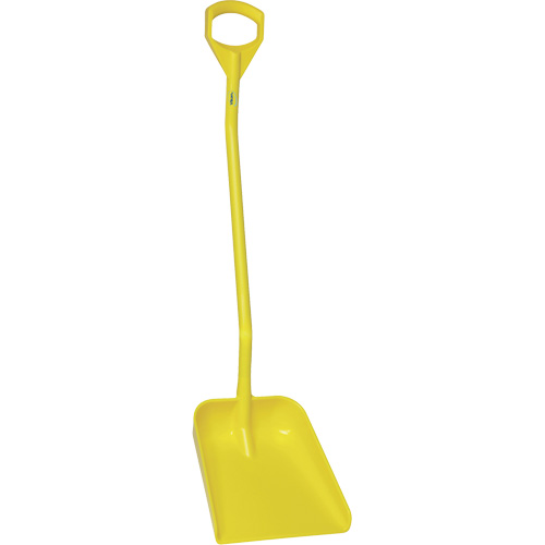 Pelle ergonomique &agrave; grande lame, Longueur de 51", Plastique, Jaune NTL Industrial