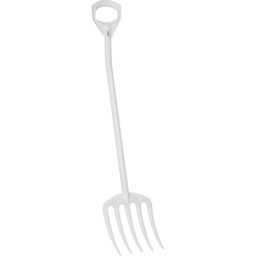 Hygienic Fork, 49" Length, Plastic, White NTL Industrial