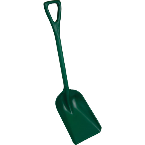 Pelle monobloc perceptible par d&eacute;tecteur de m&eacute;tal, Lame 10" x 14", Longueur de 37-1/2", Plastique, Vert NTL Industrial