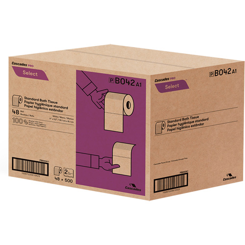 Pro Select&reg; Toilet Paper, 2 Ply, 500 Sheets/Roll, White NTL Industrial