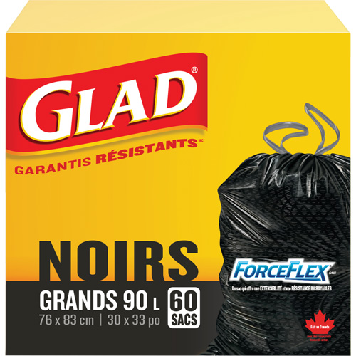90L Garbage Bags, Regular, 30" W x 33" L, Black NTL Industrial