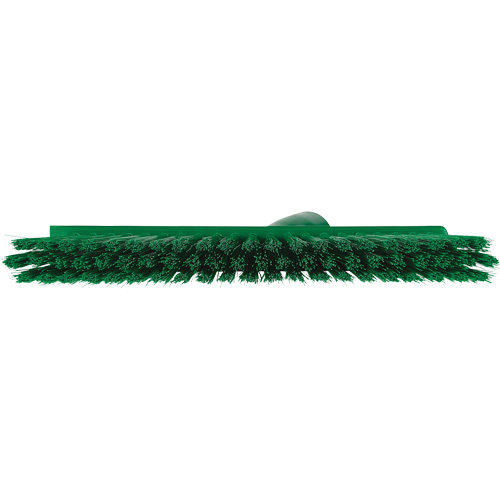 Balai biseaut&eacute; avec pas de vis inclin&eacute;, Crins Moyen, 10", Polyester, Vert NTL Industrial