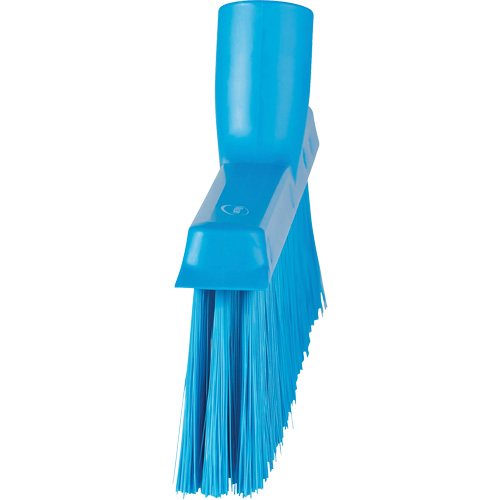 Balai biseaut&eacute; avec pas de vis inclin&eacute;, Crins Moyen, 10", Polyester, Bleu NTL Industrial