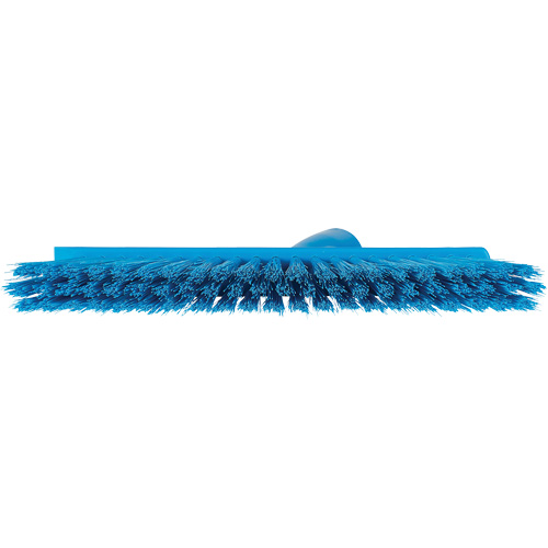 Balai biseaut&eacute; avec pas de vis inclin&eacute;, Crins Moyen, 10", Polyester, Bleu NTL Industrial