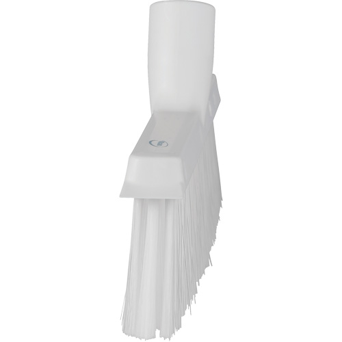 Balai biseaut&eacute; avec pas de vis inclin&eacute;, Crins Moyen, 10", Polyester, Blanc NTL Industrial