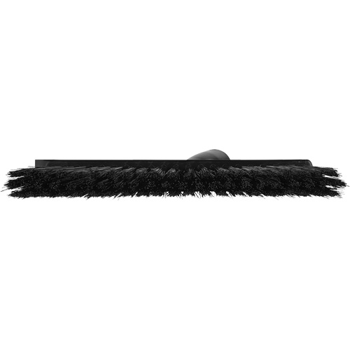 Dustpan Broom with Angled Thread, Medium Bristles, 10", Polyester, Black NTL Industrial
