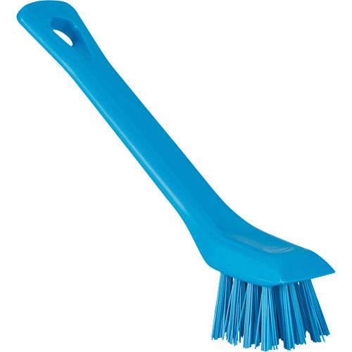Brush with Scraping Edge, Stiff Bristles, 6" Long, Blue NTL Industrial