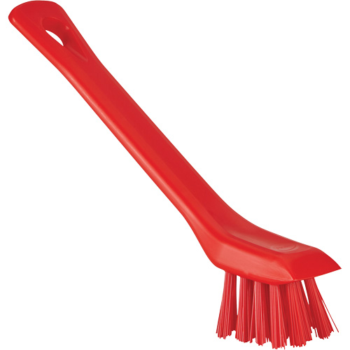 Brush with Scraping Edge, Stiff Bristles, 6" Long, Red NTL Industrial