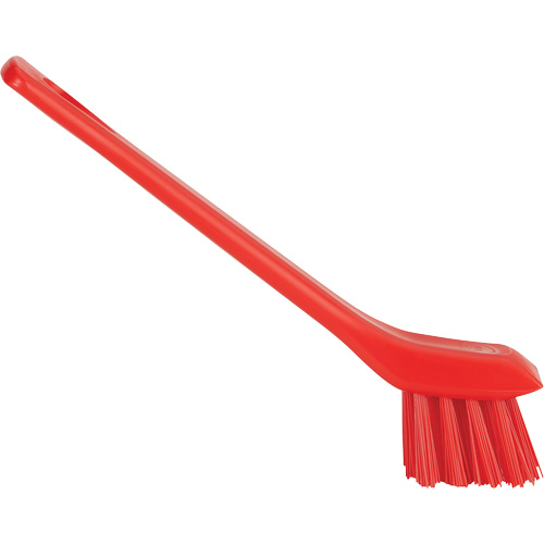 Brush with Scraping Edge, Stiff Bristles, 6" Long, Red NTL Industrial