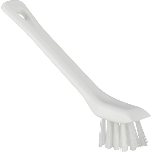 Brosse avec rebord grattoir, Soies Ferme, Longueur de 6", Blanc NTL Industrial