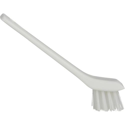 Brosse avec rebord grattoir, Soies Ferme, Longueur de 6", Blanc NTL Industrial