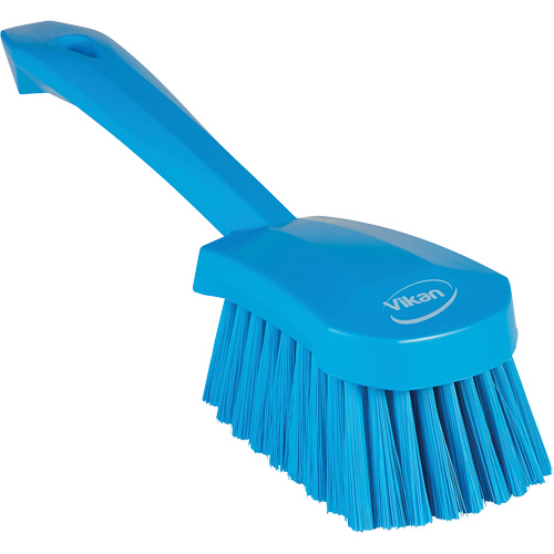 Short-Handled Washing Brush, Soft Bristles, 10-1/2" Long, Blue NTL Industrial