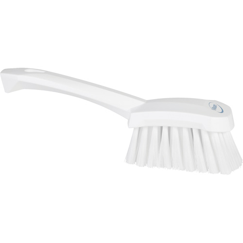 Brosse &agrave; r&eacute;curer avec manche court, Soies Doux, Longueur de 10-1/2", Blanc NTL Industrial