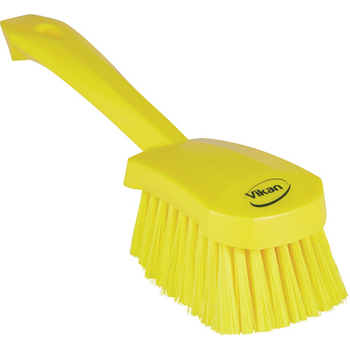 Short-Handled Washing Brush, Soft Bristles, 10-1/2" Long, Yellow NTL Industrial