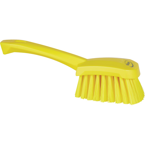 Short-Handled Washing Brush, Soft Bristles, 10-1/2" Long, Yellow NTL Industrial