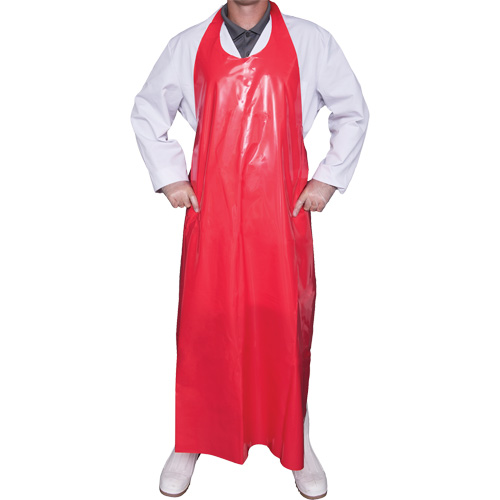 Tablier Top Dog de 6 mil, Polyur&eacute;thane, 45" lo x Rouge NTL Industrial