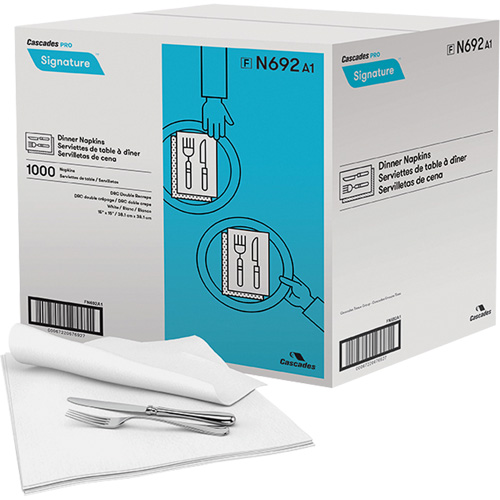 Pro Signature&reg; Dinner Napkins, 1 Ply, 15" x 15" NTL Industrial