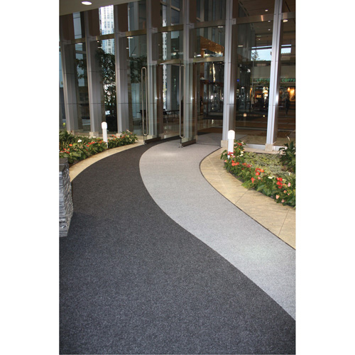 Supreme Knob Entrance Matting, Wiper/Scraper, 6-5/6' x 6' x 7/16", Charcoal NTL Industrial